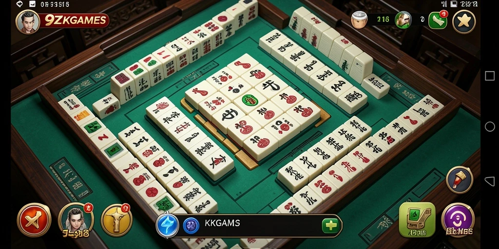 Screenshot dari gameplay Mahjong yang seru dan penuh strategi.