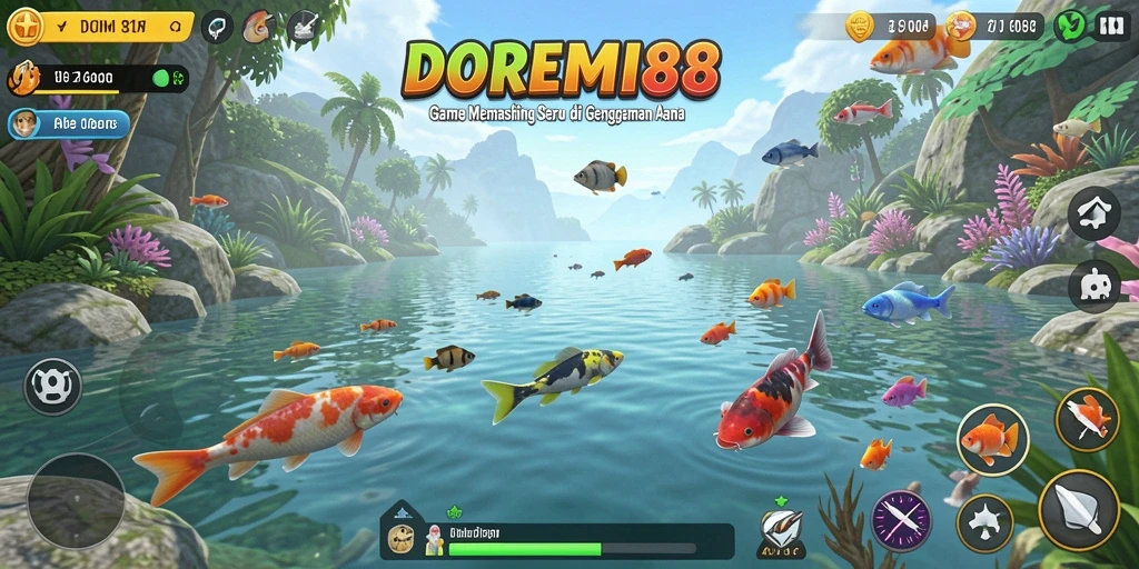 Tampilan gameplay DOREMI88 yang menakjubkan dan penuh aksi memancing.