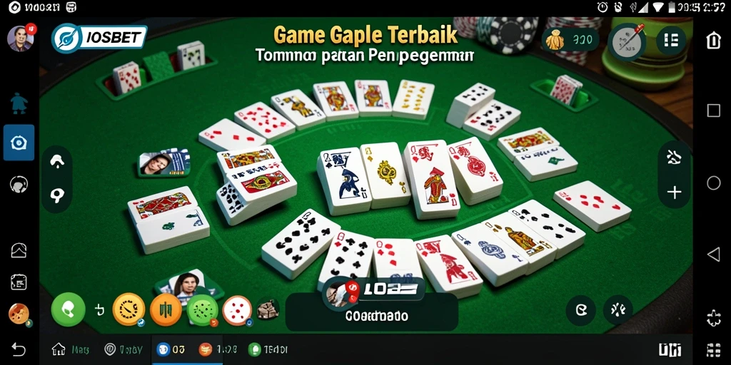 Screenshot gameplay IOSBET menampilkan aksi seru permainan Gaple.