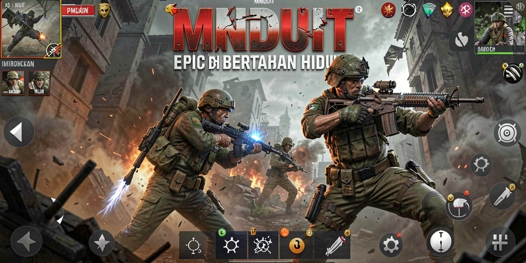 Gambaran gameplay seru dan strategi dalam MNDUIT.