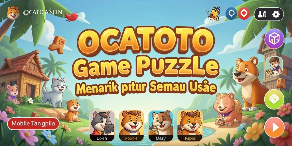 Screenshot OCATOTO menampilkan gameplay Puzzle yang menantang dan menyenangkan.
