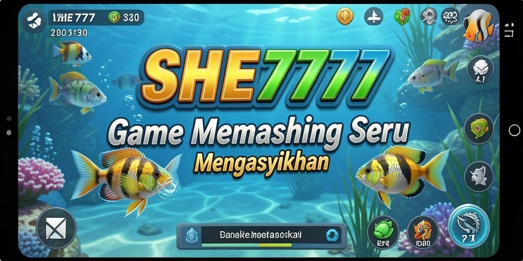 Screenshot gameplay SHE777 menampilkan aksi memancing yang seru dan menantang.