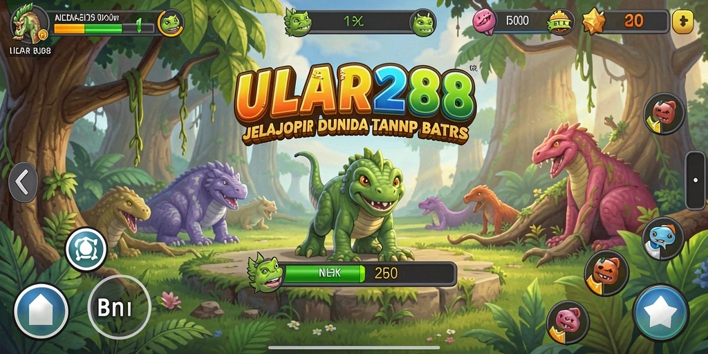 Screenshot gameplay ULAR288 menunjukkan eksplorasi dan interaksi dalam dunia terbuka yang luas.