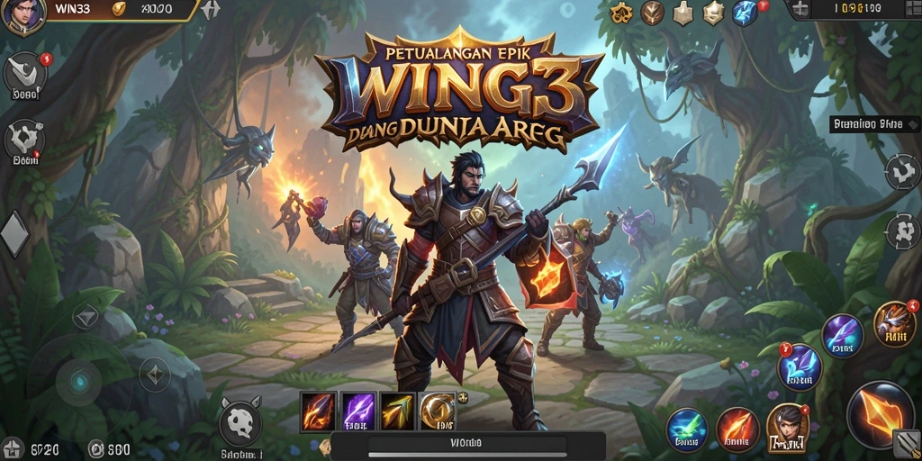 Tampilan gameplay epik dari WIN33 di dunia ARPG yang luas.