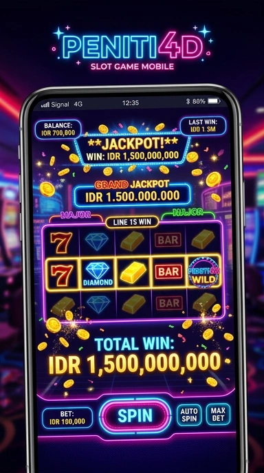 Tampilan antarmuka peniti4d yang user-friendly.